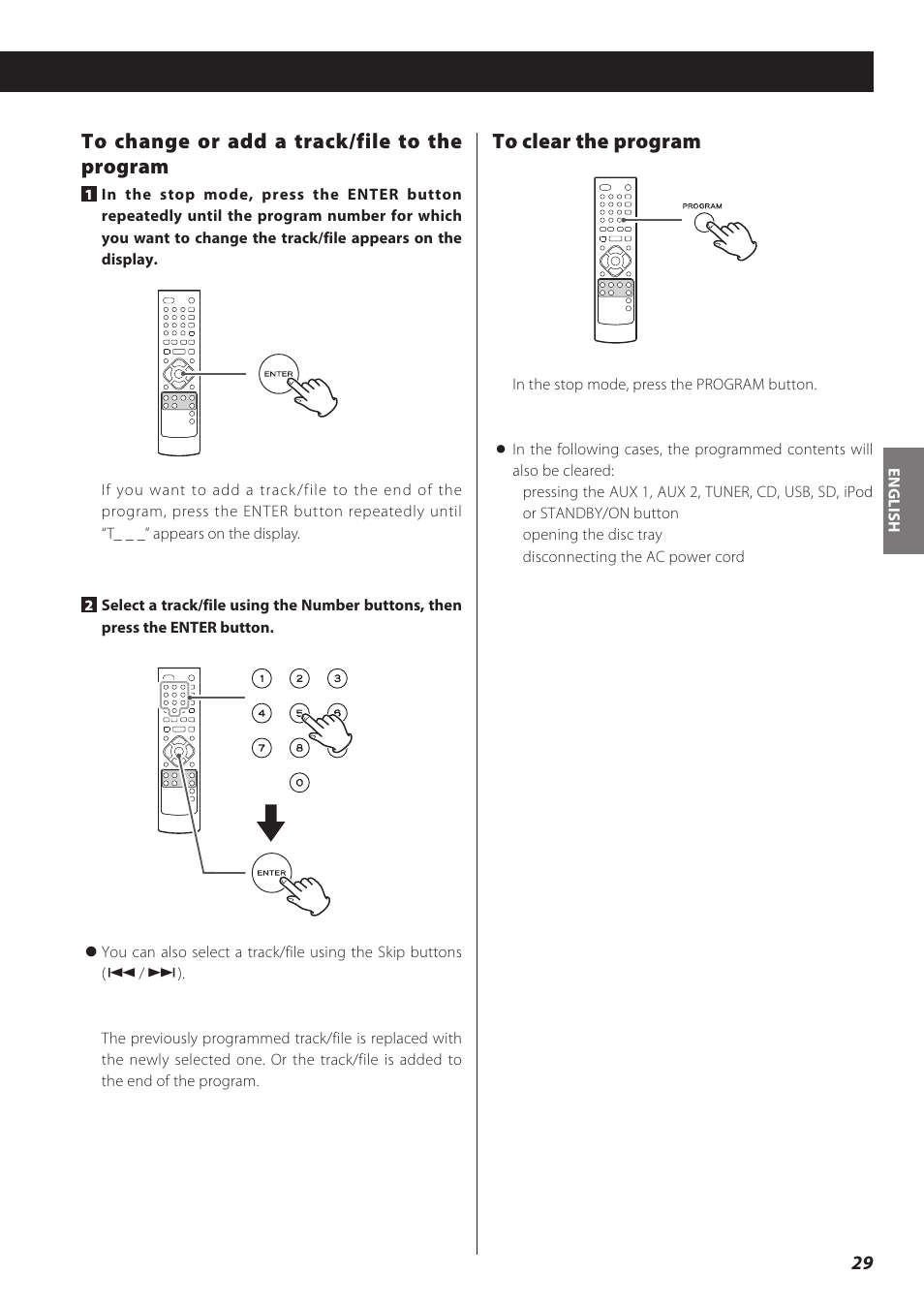 Teac CD Receiver CR-H238i User Manual | Page 29 / 118