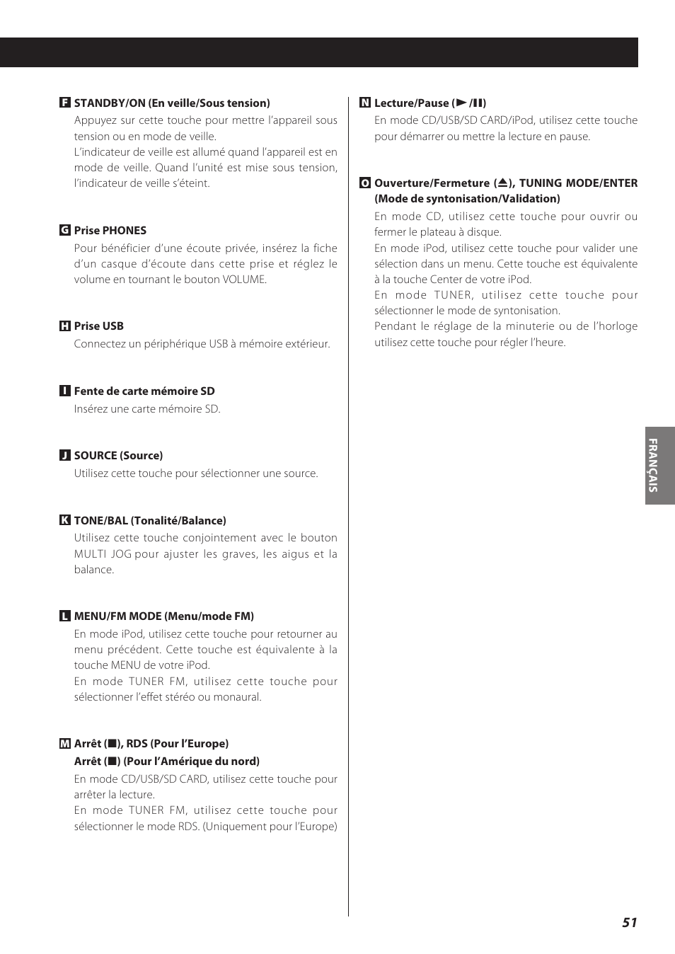 Teac CD Receiver CR-H238i User Manual | Page 51 / 118