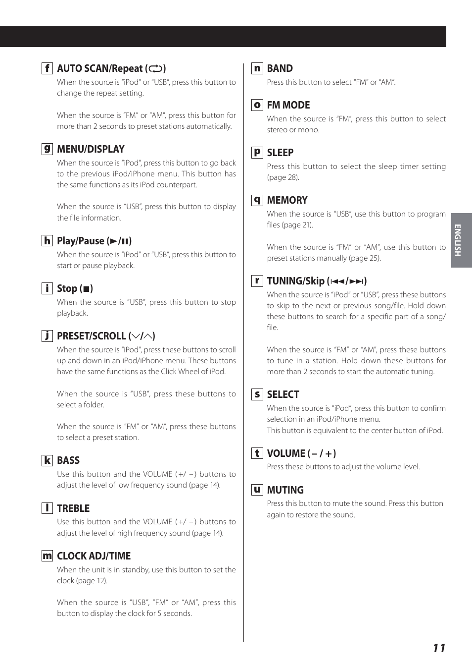 Teac STEREO COMPACT SR-80I User Manual | Page 11 / 84