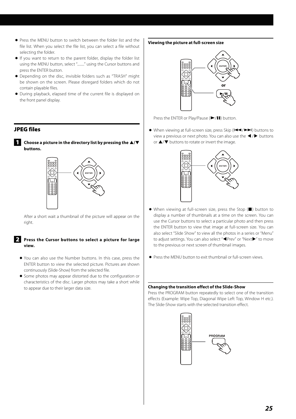 Jpeg files | Teac MCDV600 User Manual | Page 25 / 48