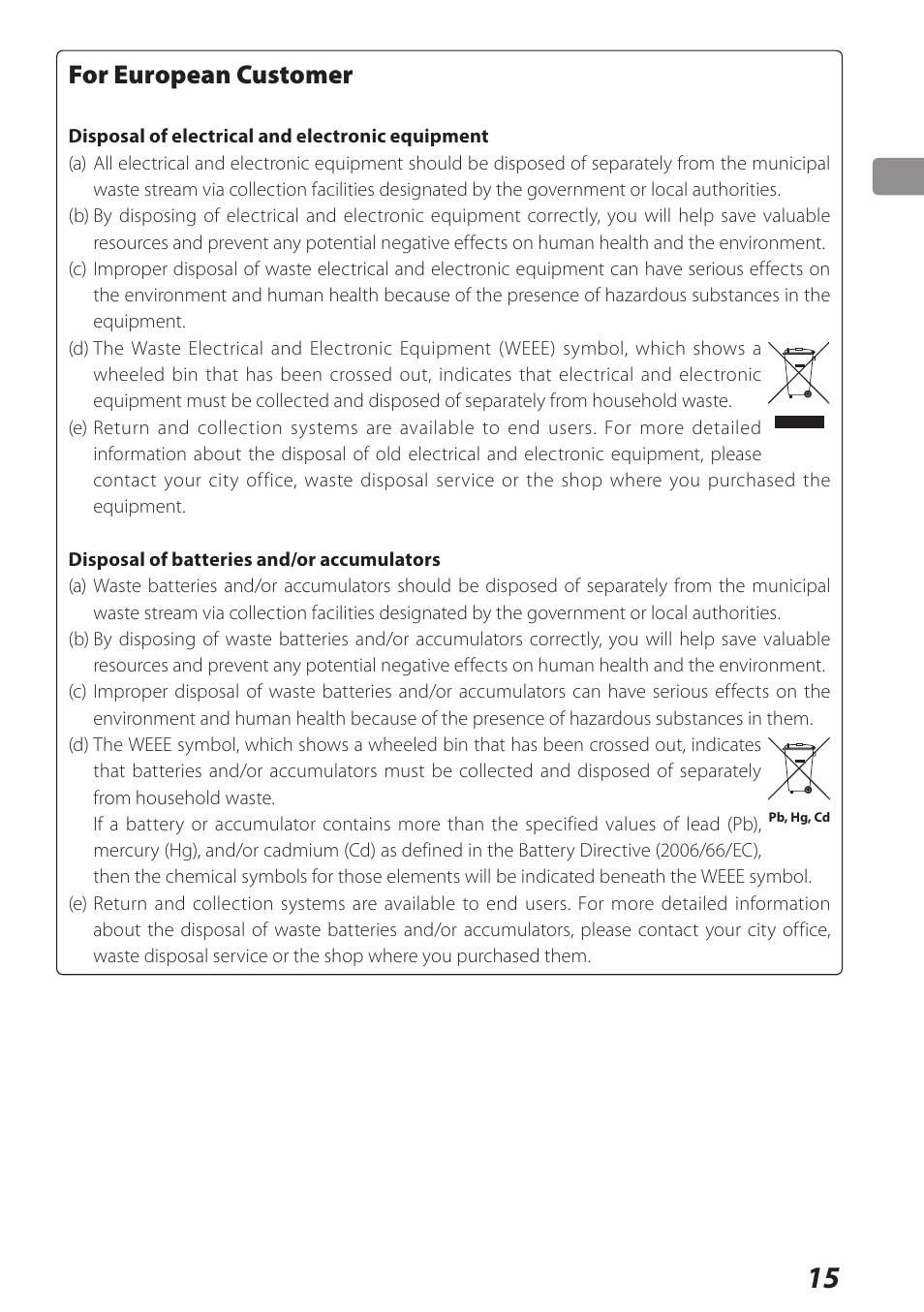 For european customer | Teac USB Audio D/A Converter UD-H01 User Manual | Page 15 / 40