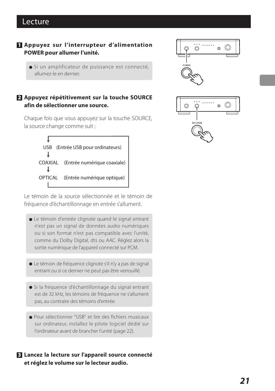 Lecture | Teac USB Audio D/A Converter UD-H01 User Manual | Page 21 / 40