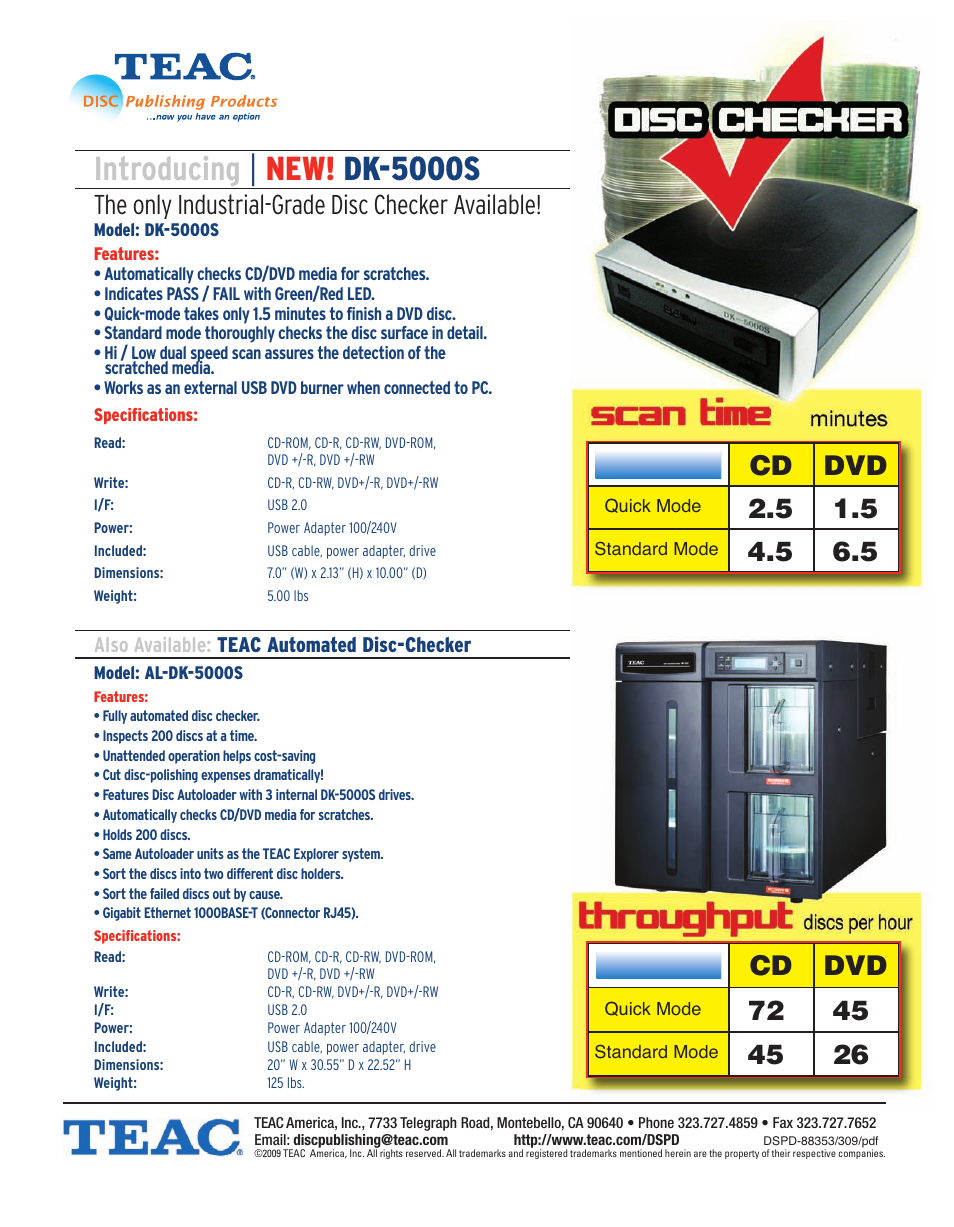 Teac DK-5000S User Manual | 1 page