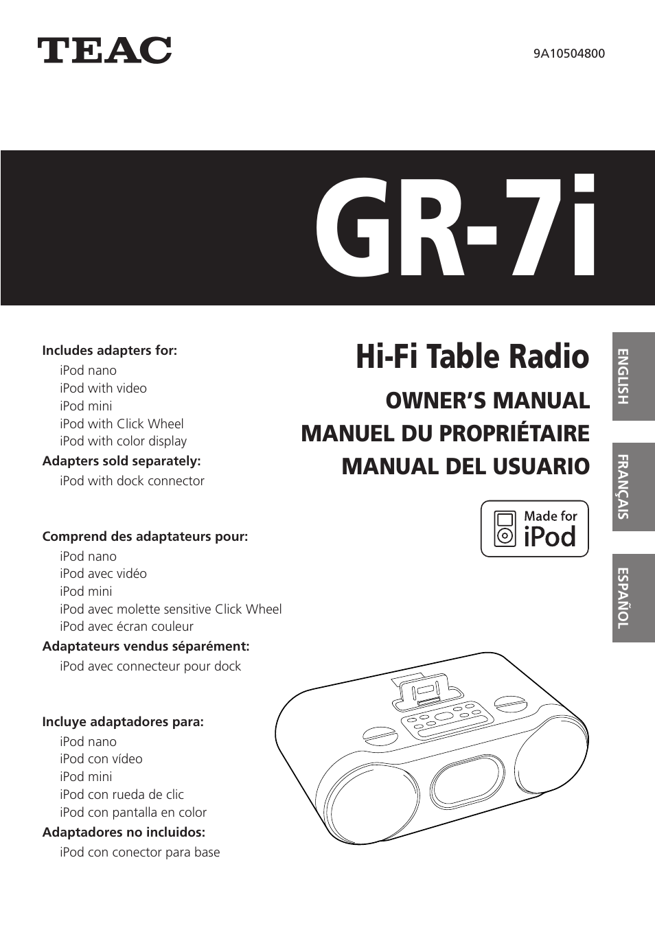 Teac GR-7i User Manual | 68 pages