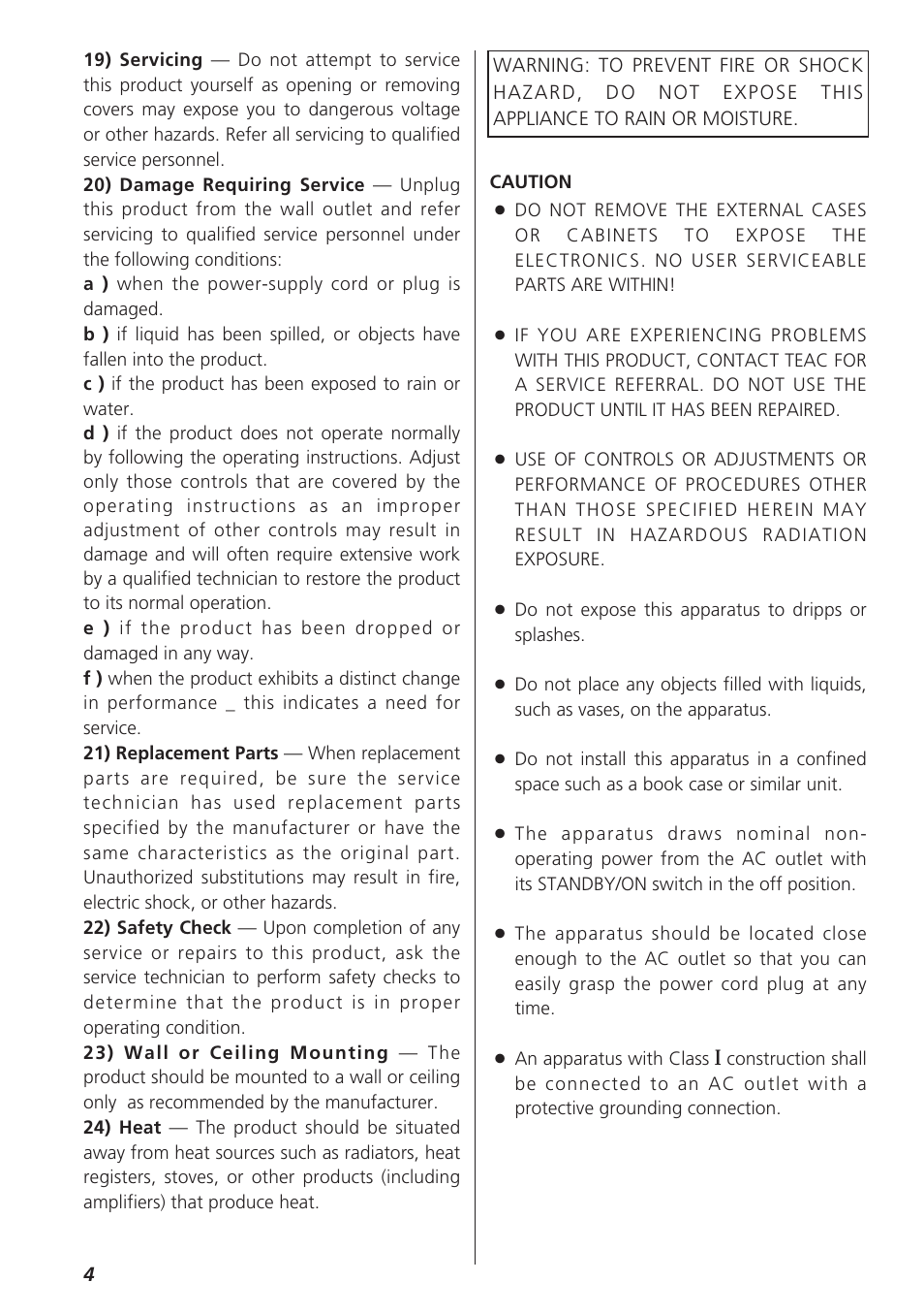 Before using the uni | Teac GR-7i User Manual | Page 4 / 68