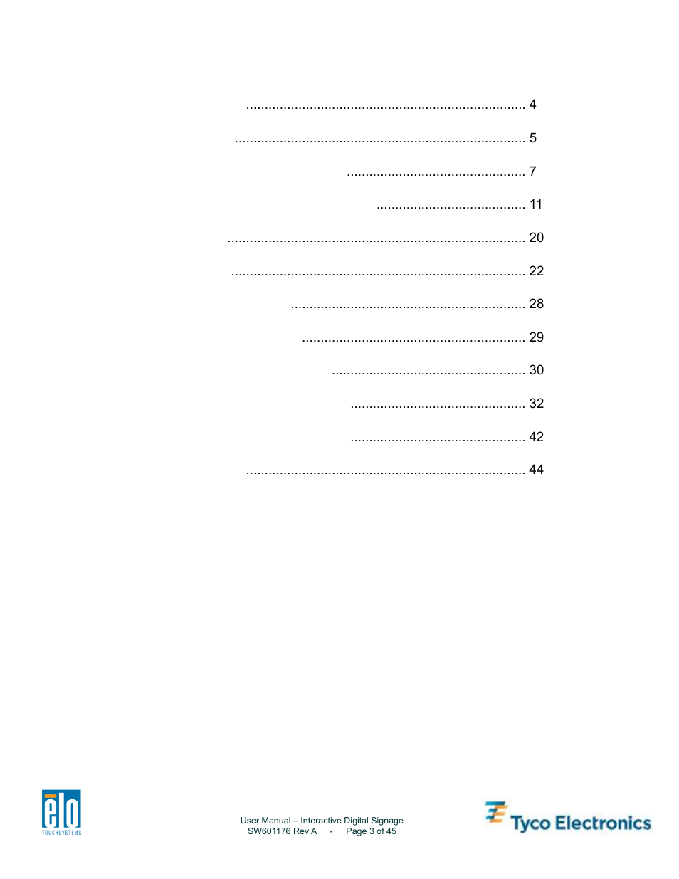 Tyco Electronics 4200L User Manual | Page 3 / 45