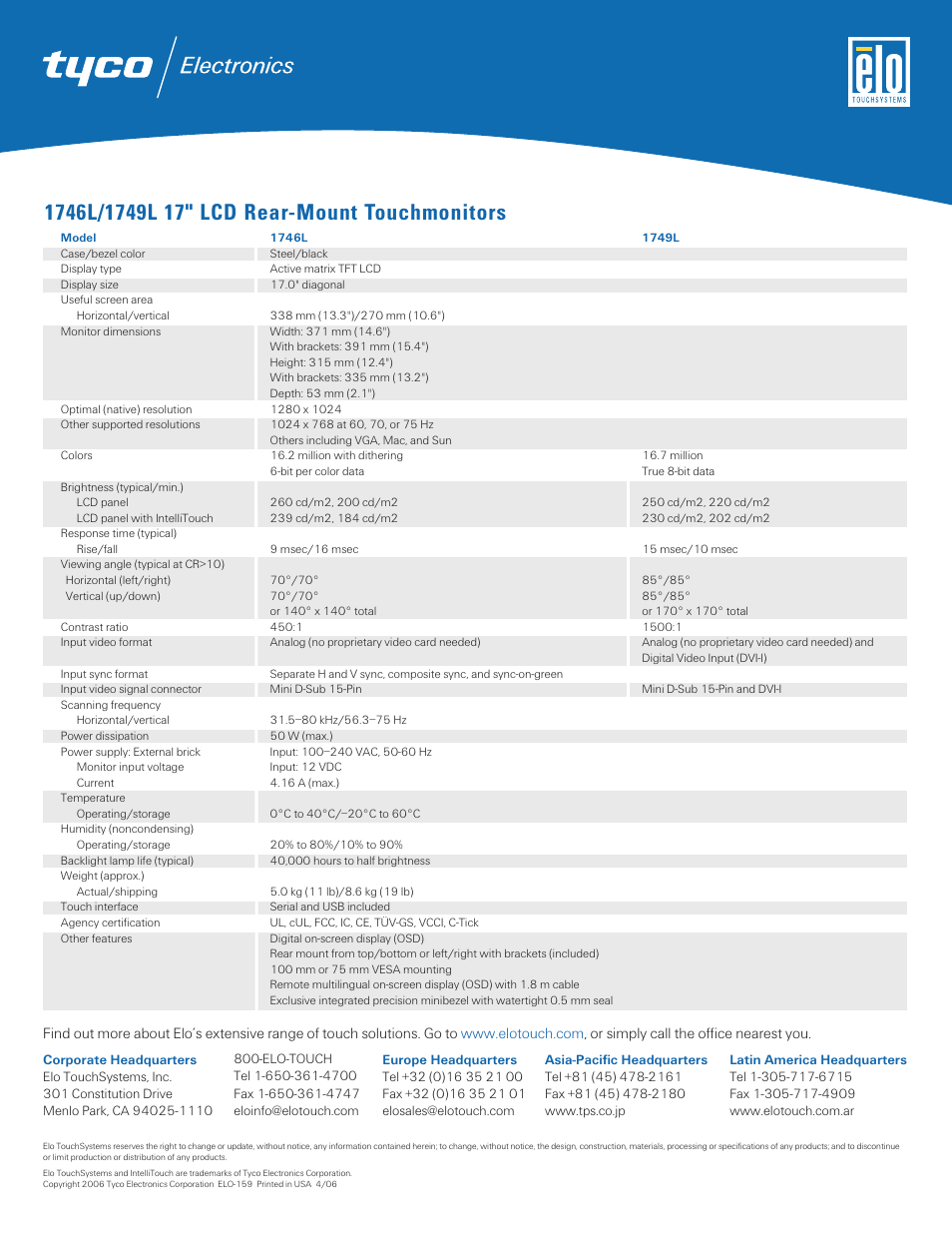 Tyco Electronics 1746L User Manual | Page 2 / 2