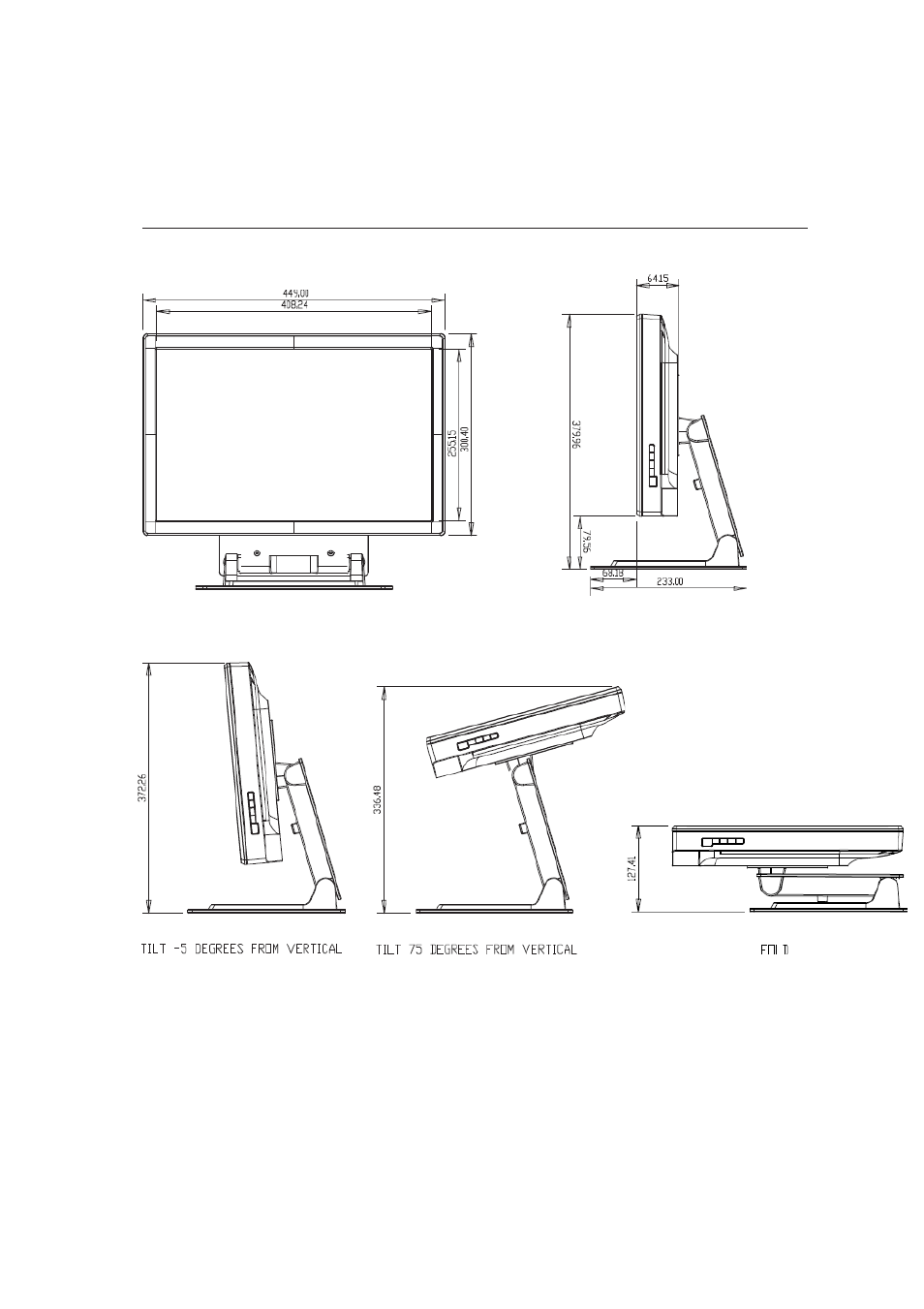 Monitor overview and dimensions | Tyco Electronics ET 1900L User Manual | Page 11 / 34