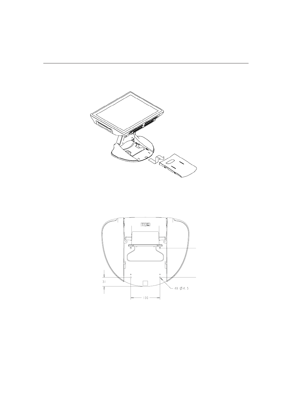 Securing the touchcomputer base | Tyco Electronics 17A2 User Manual | Page 31 / 63