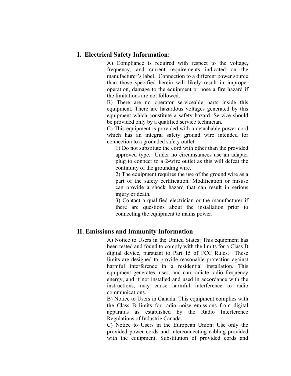 Regulatory information | Tyco Electronics ET1528L User Manual | Page 39 / 44