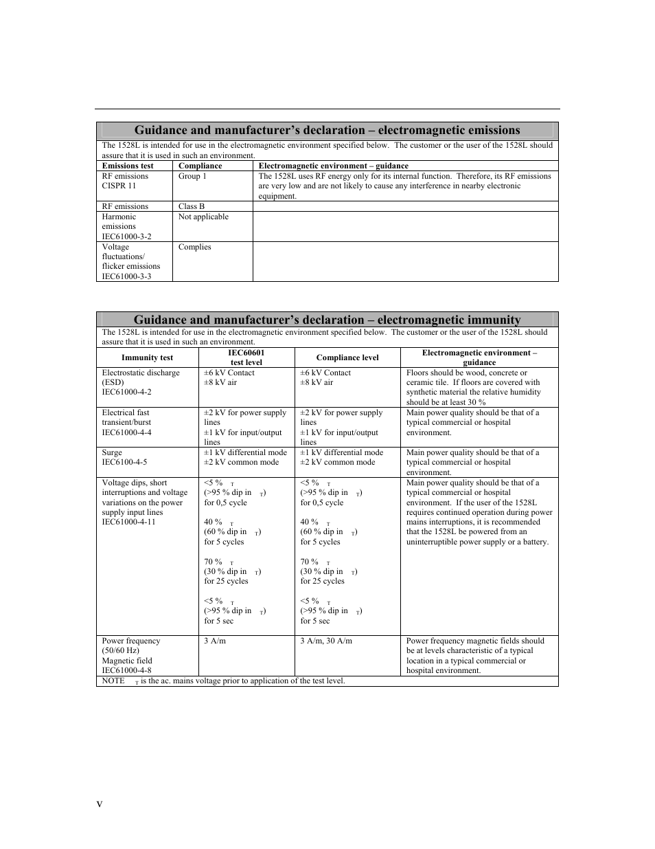 Emc guidance | Tyco Electronics ET1528L User Manual | Page 5 / 44