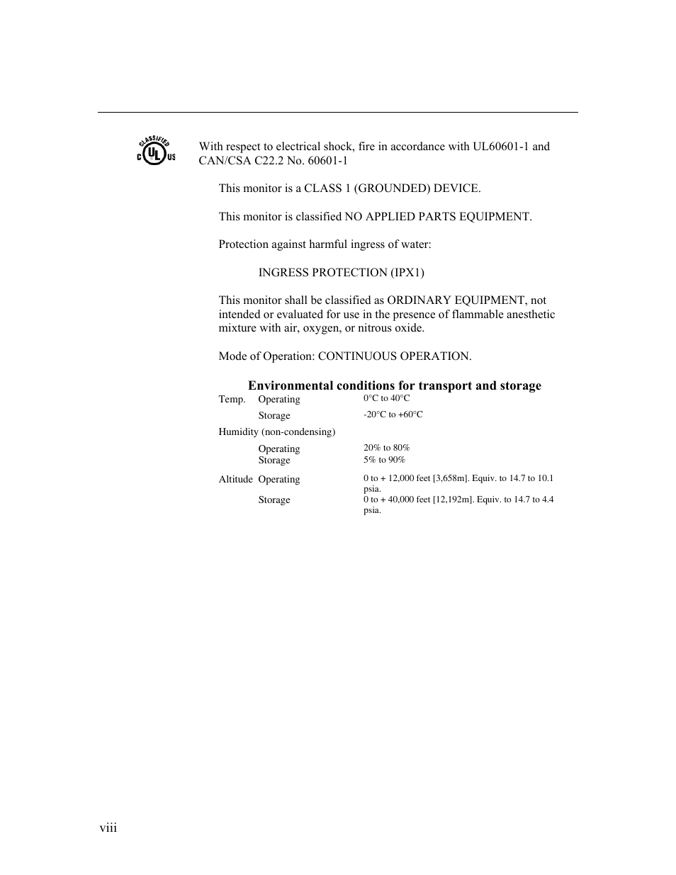 Classification | Tyco Electronics ET1528L User Manual | Page 8 / 44