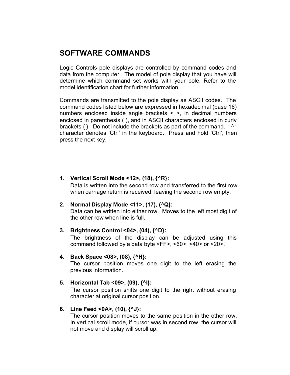 Software commands | Tyco Electronics LD9000 Series User Manual | Page 148 / 165