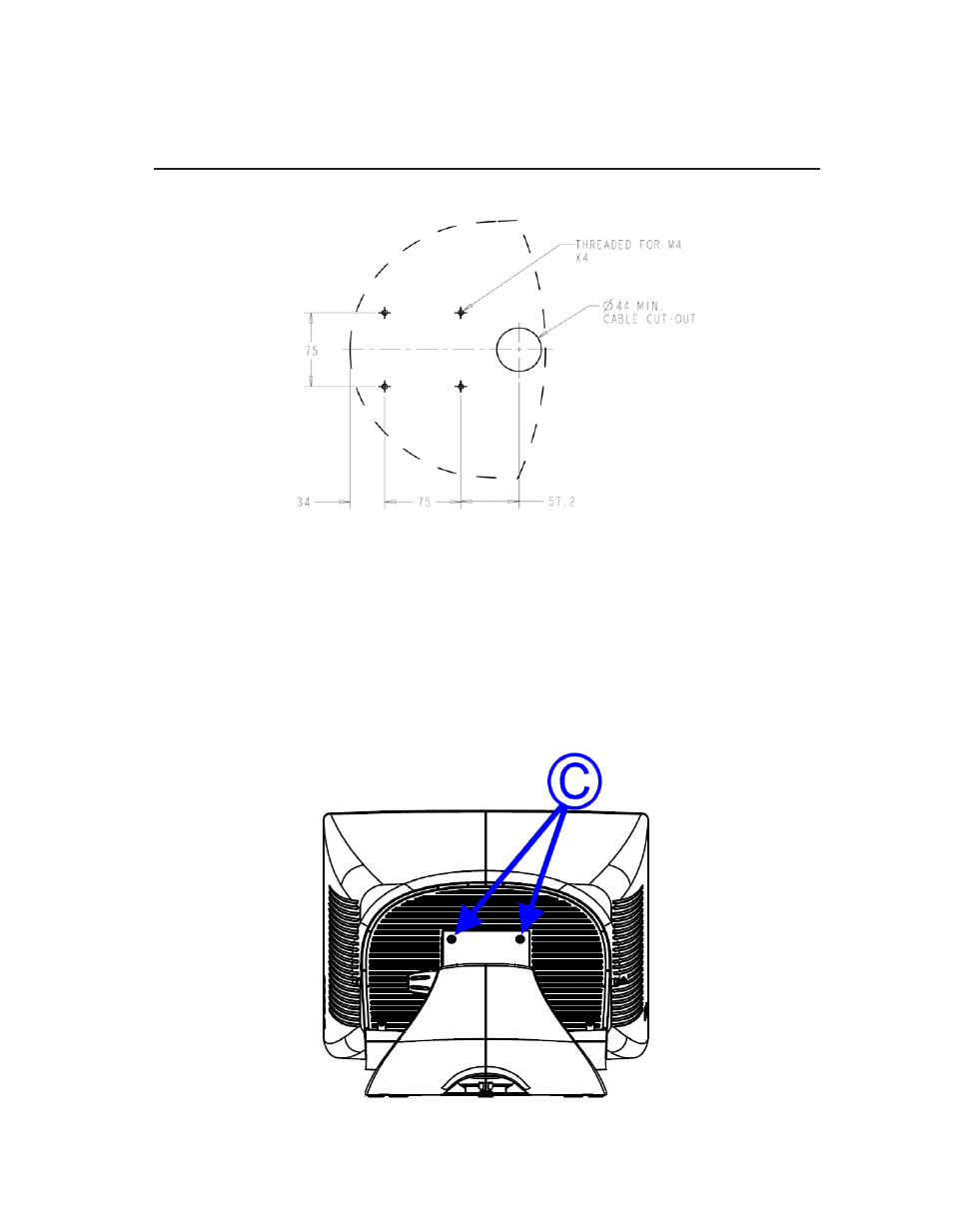 Short base mounting, Securing the touchcomputer base, Mounting to a wall | Tyco Electronics ELO TOUCHSYSTEMS TOUCHCOMPUTER 1520 User Manual | Page 21 / 53