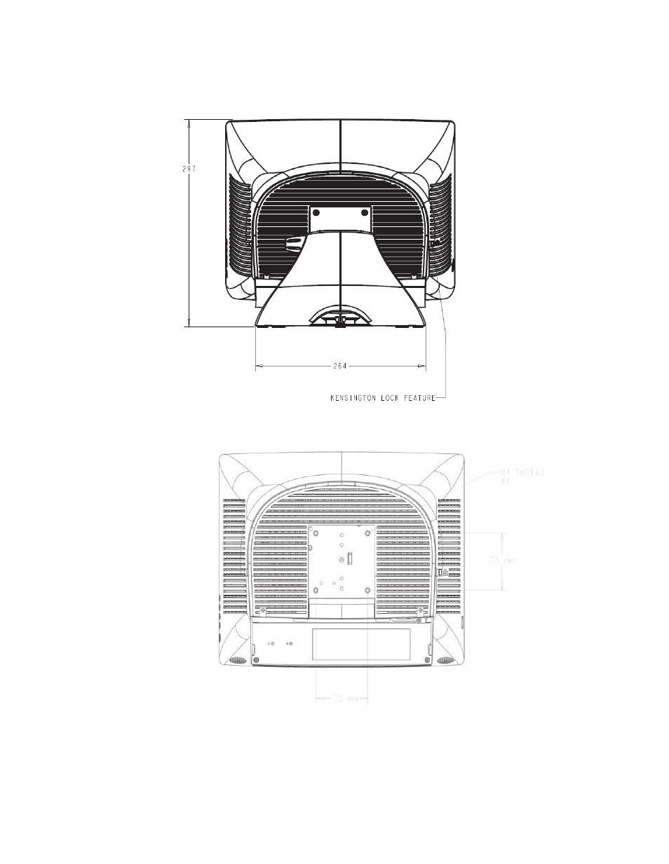 Vesa, Rear | Tyco Electronics ELO TOUCHSYSTEMS TOUCHCOMPUTER 1520 User Manual | Page 26 / 53