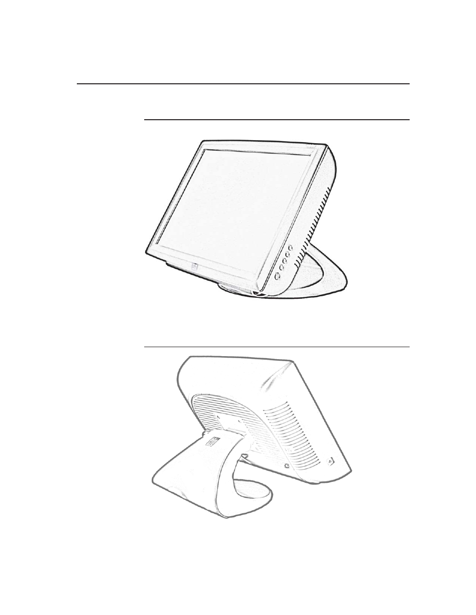 Product overview, Front view, Rear view | Tyco Electronics ELO TOUCHSYSTEMS TOUCHCOMPUTER 1520 User Manual | Page 6 / 53