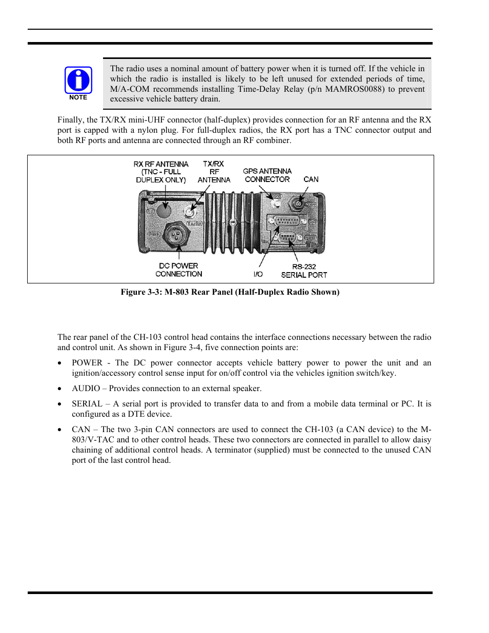 10 control head rear panel, Control head rear panel | Tyco Electronics MM102014V1 User Manual | Page 14 / 64