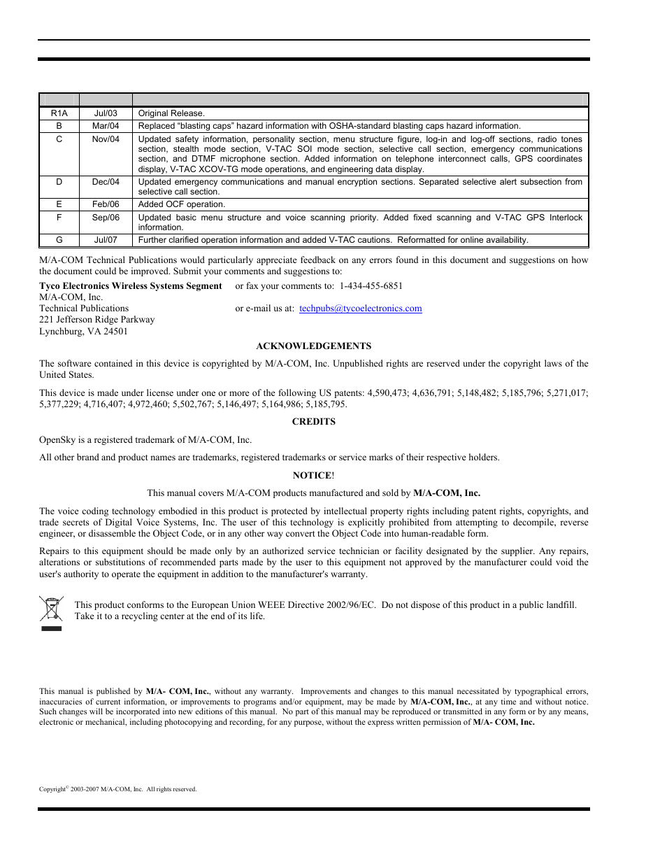 Tyco Electronics MM102014V1 User Manual | Page 2 / 64