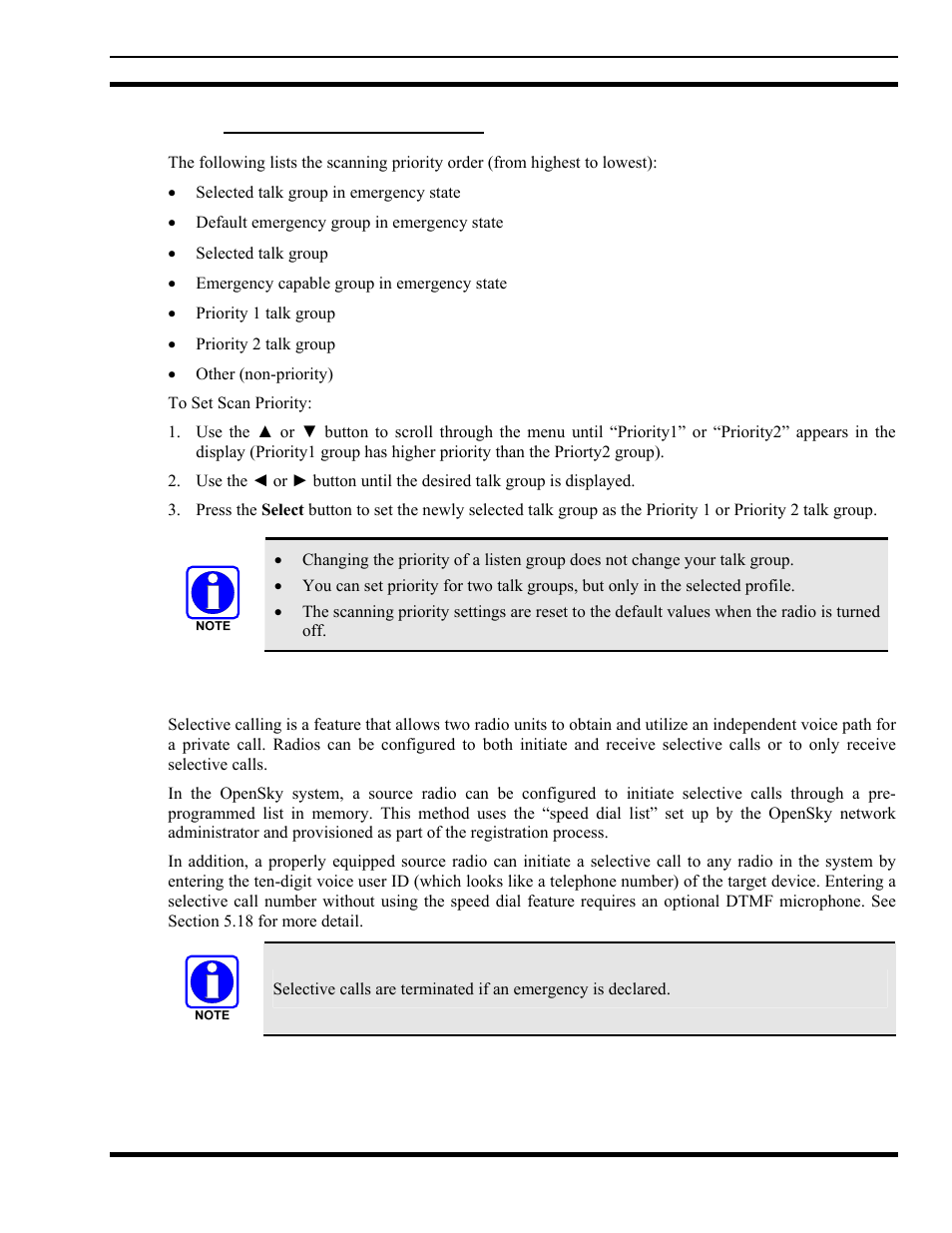 2 changing priority talk group, 14 selective call, Changing priority talk group | Selective call, E 37 | Tyco Electronics MM102014V1 User Manual | Page 37 / 64