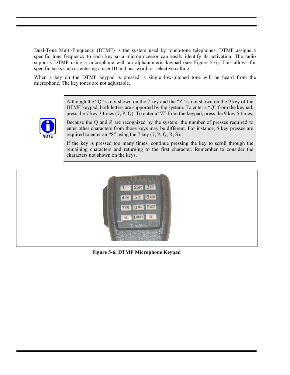 18 dual-tone multi-frequency keypad, Dual-tone multi-frequency keypad, Figure 5-6: dtmf microphone keypad | Tyco Electronics MM102014V1 User Manual | Page 44 / 64