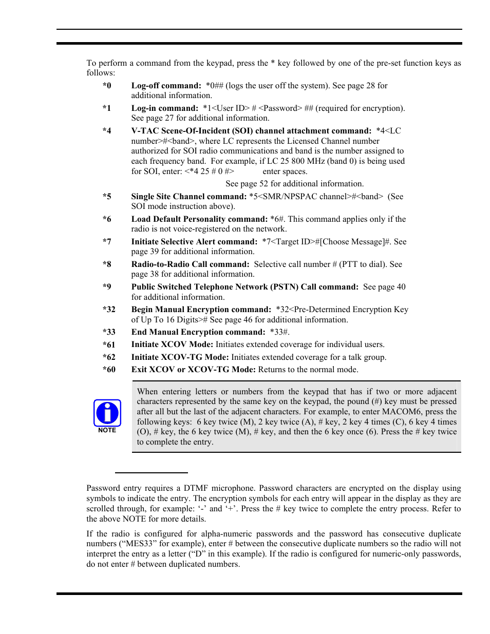 1 password entry, Password entry | Tyco Electronics MM102014V1 User Manual | Page 45 / 64