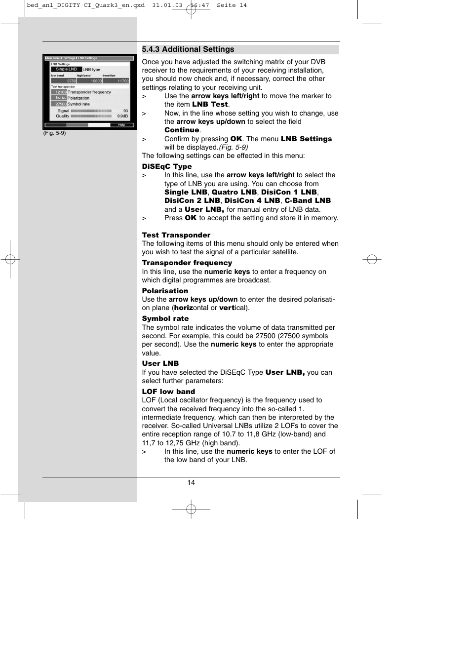 TechniSat DIGITY CI Operating Manual User Manual | Page 14 / 50