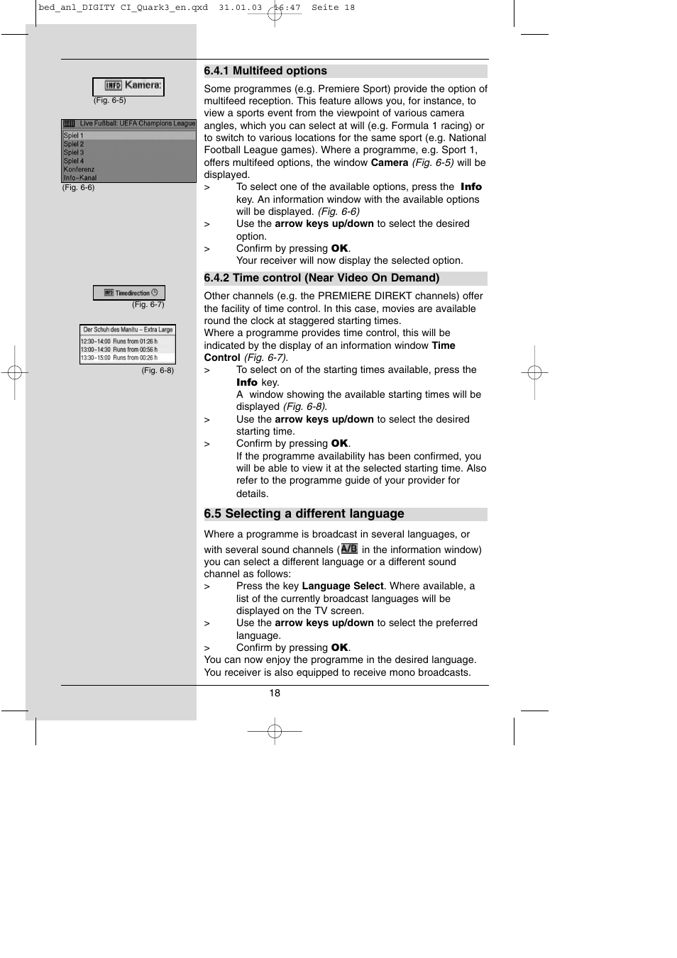 TechniSat DIGITY CI Operating Manual User Manual | Page 18 / 50