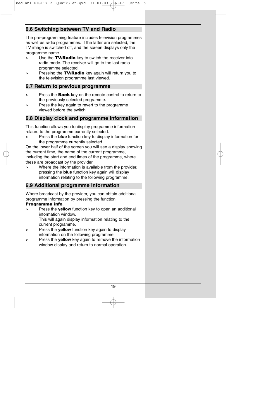 TechniSat DIGITY CI Operating Manual User Manual | Page 19 / 50