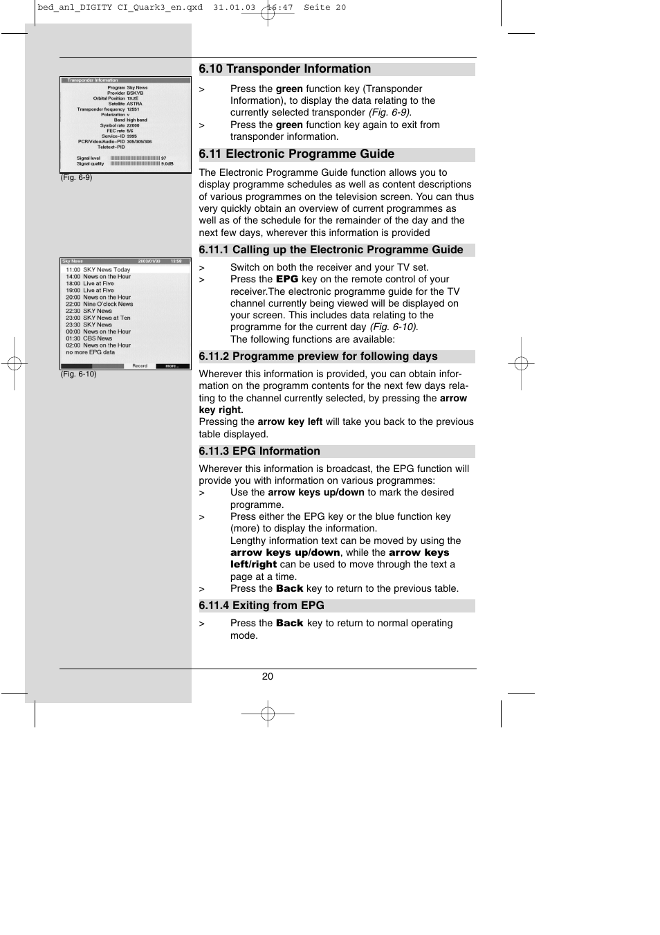 TechniSat DIGITY CI Operating Manual User Manual | Page 20 / 50