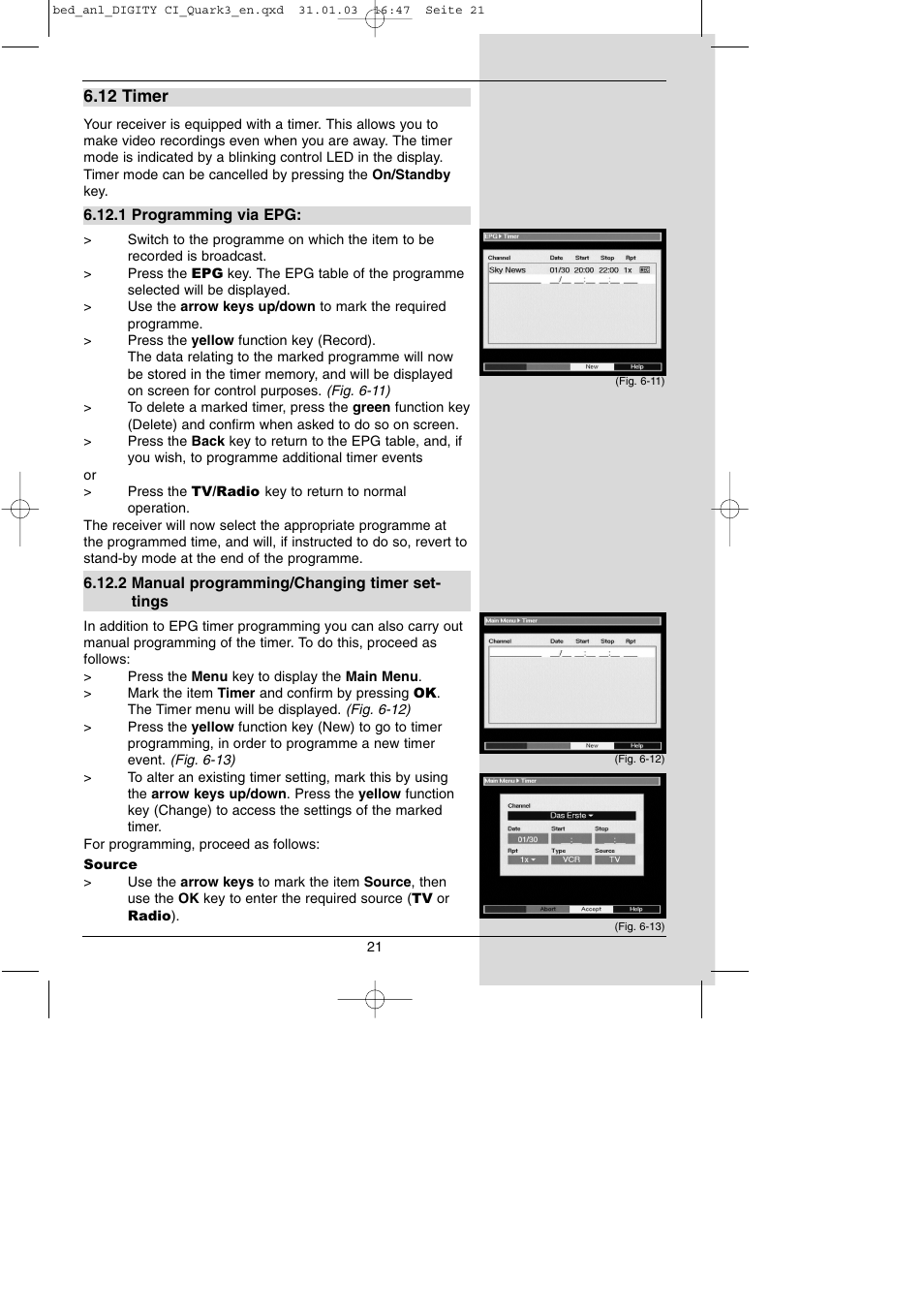 TechniSat DIGITY CI Operating Manual User Manual | Page 21 / 50