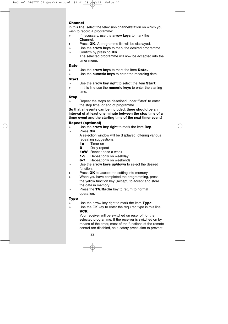 TechniSat DIGITY CI Operating Manual User Manual | Page 22 / 50