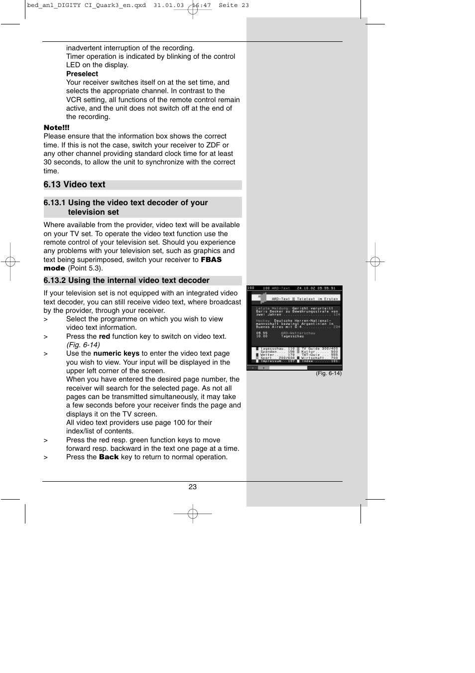 TechniSat DIGITY CI Operating Manual User Manual | Page 23 / 50
