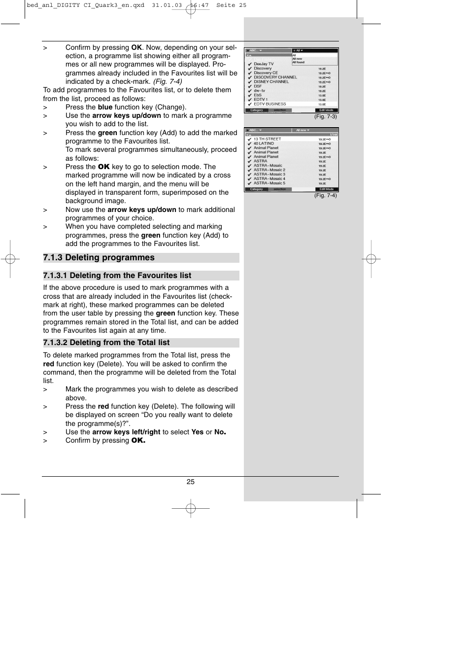 TechniSat DIGITY CI Operating Manual User Manual | Page 25 / 50