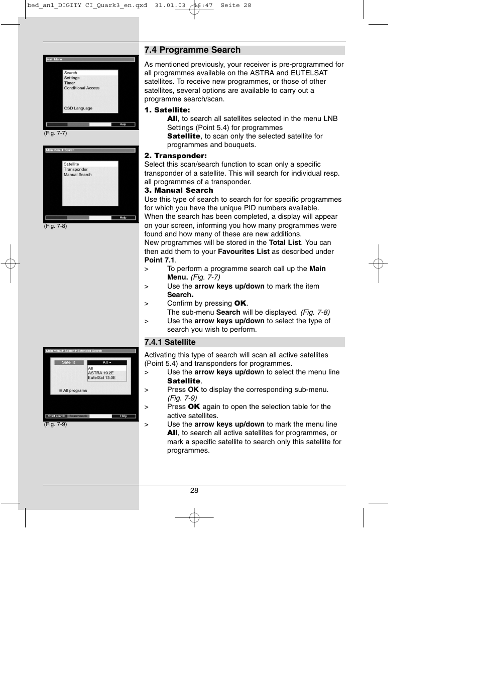 TechniSat DIGITY CI Operating Manual User Manual | Page 28 / 50
