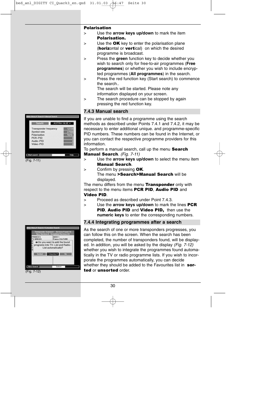 TechniSat DIGITY CI Operating Manual User Manual | Page 30 / 50