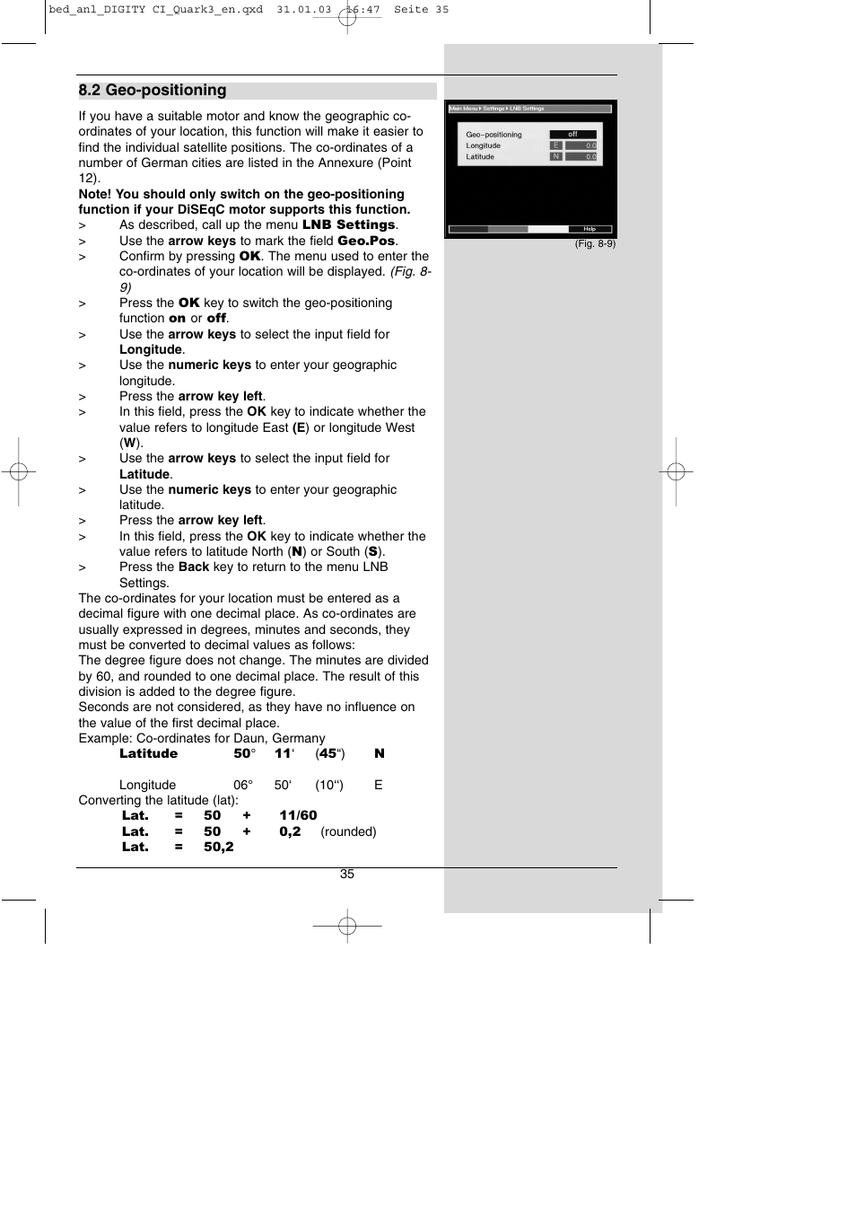 TechniSat DIGITY CI Operating Manual User Manual | Page 35 / 50