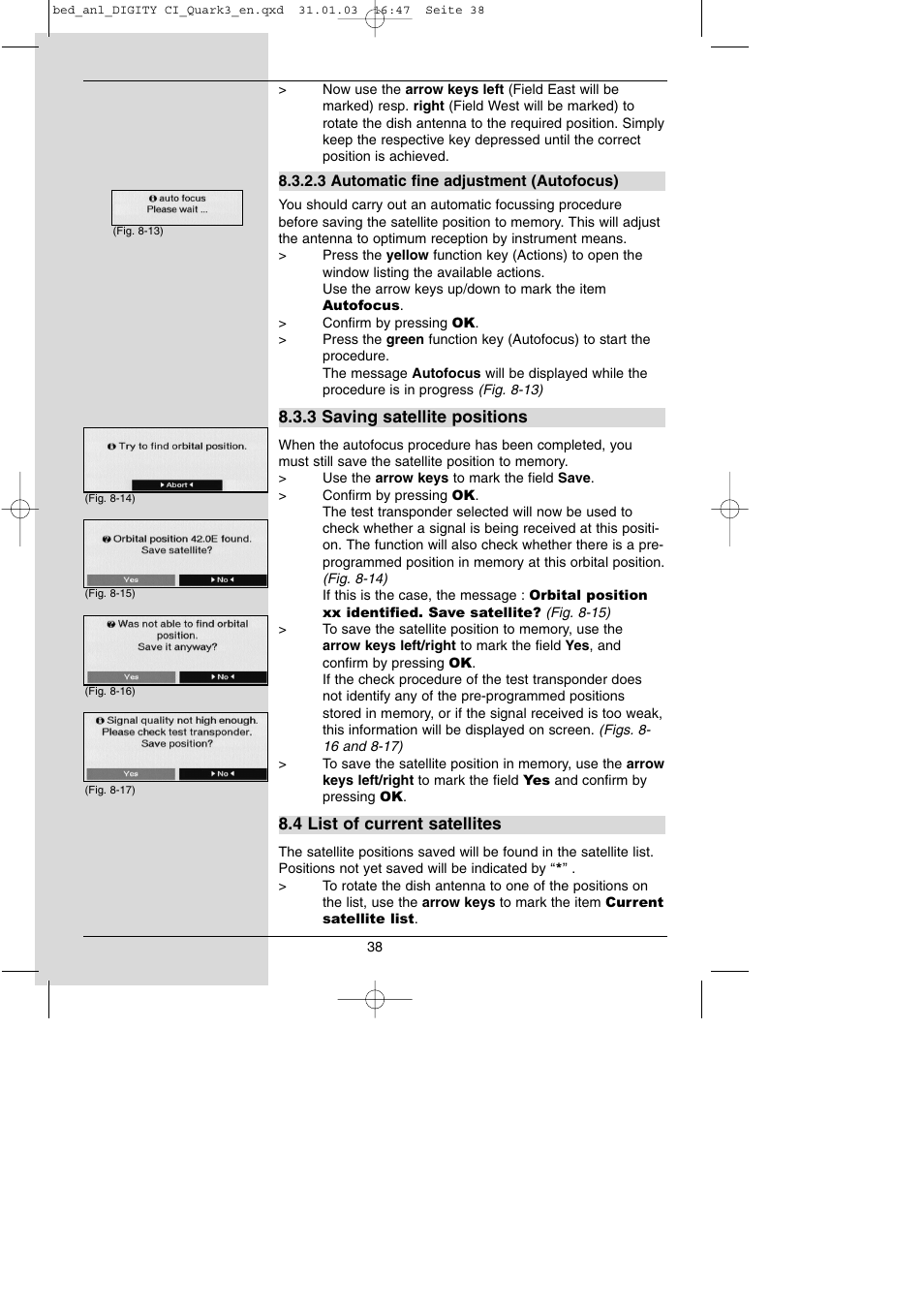 TechniSat DIGITY CI Operating Manual User Manual | Page 38 / 50