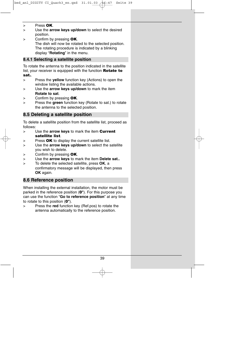 TechniSat DIGITY CI Operating Manual User Manual | Page 39 / 50