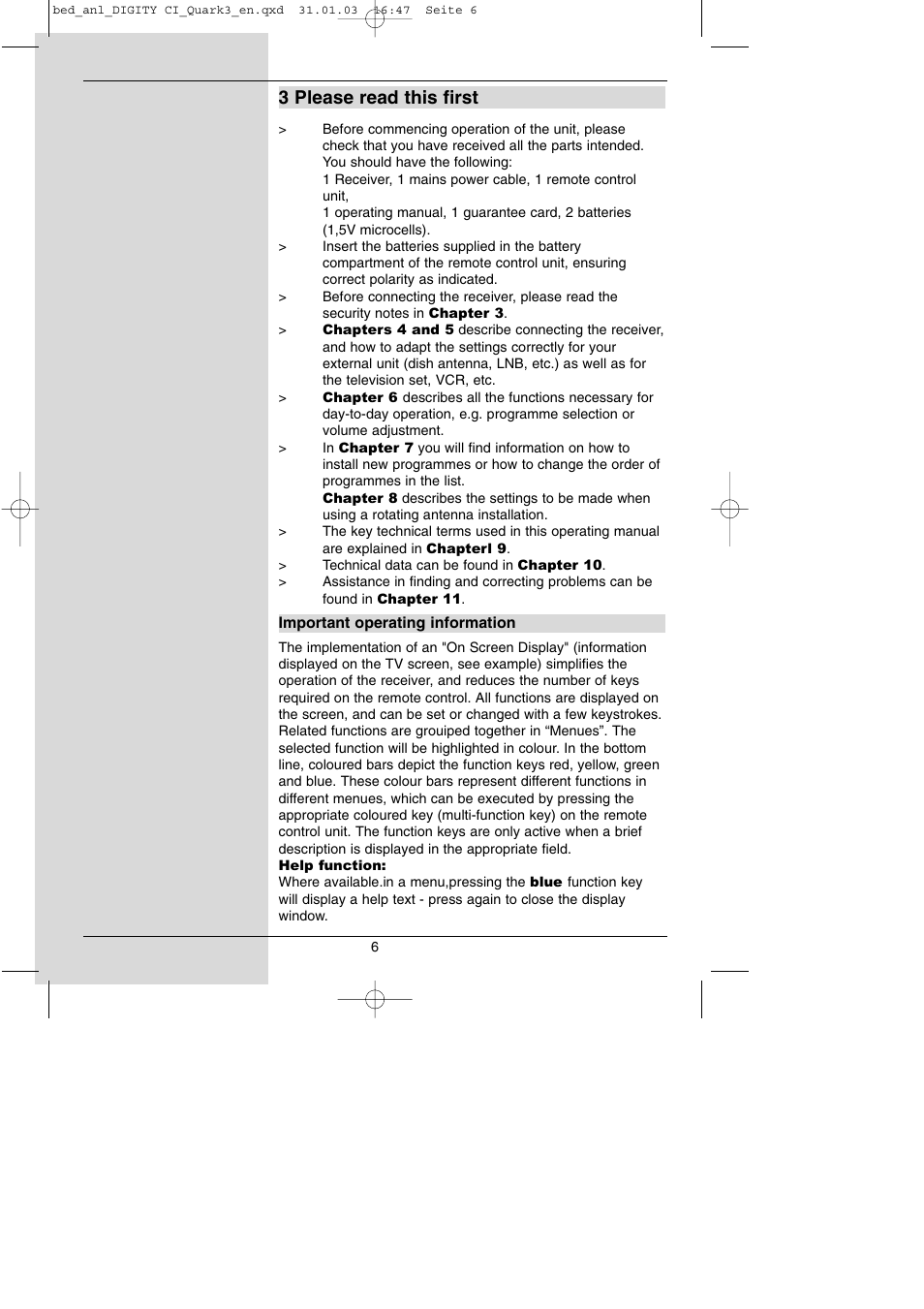 3 please read this first | TechniSat DIGITY CI Operating Manual User Manual | Page 6 / 50