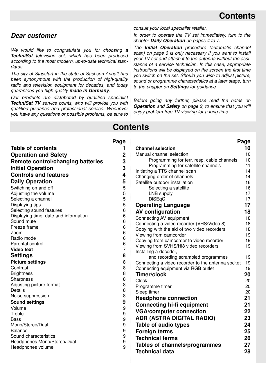 TechniSat 100Hz Television sets Colani-TV Classic Line User Manual | Page 2 / 32