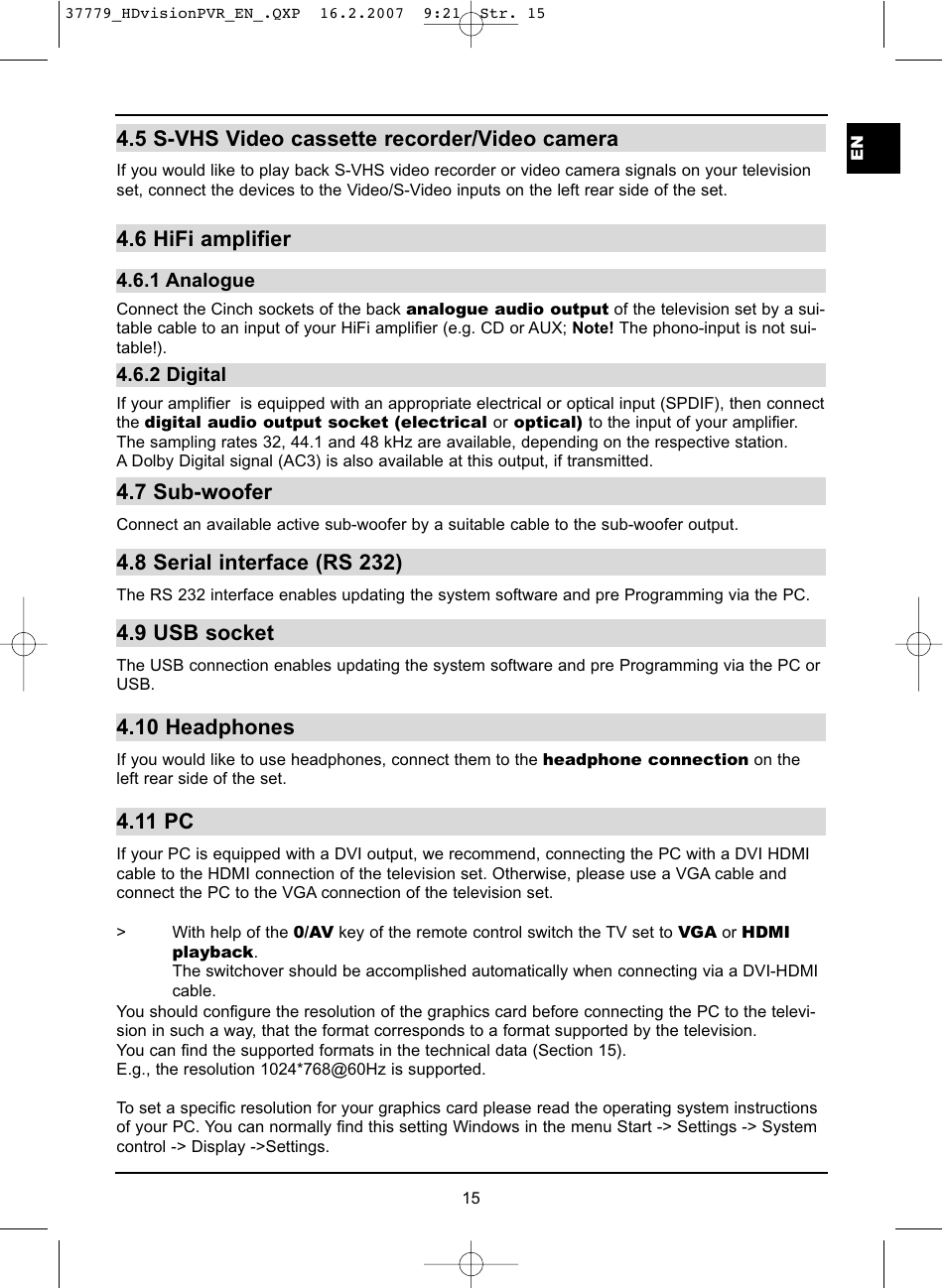 TechniSat HD-VISION 32 PVR User Manual | Page 15 / 72