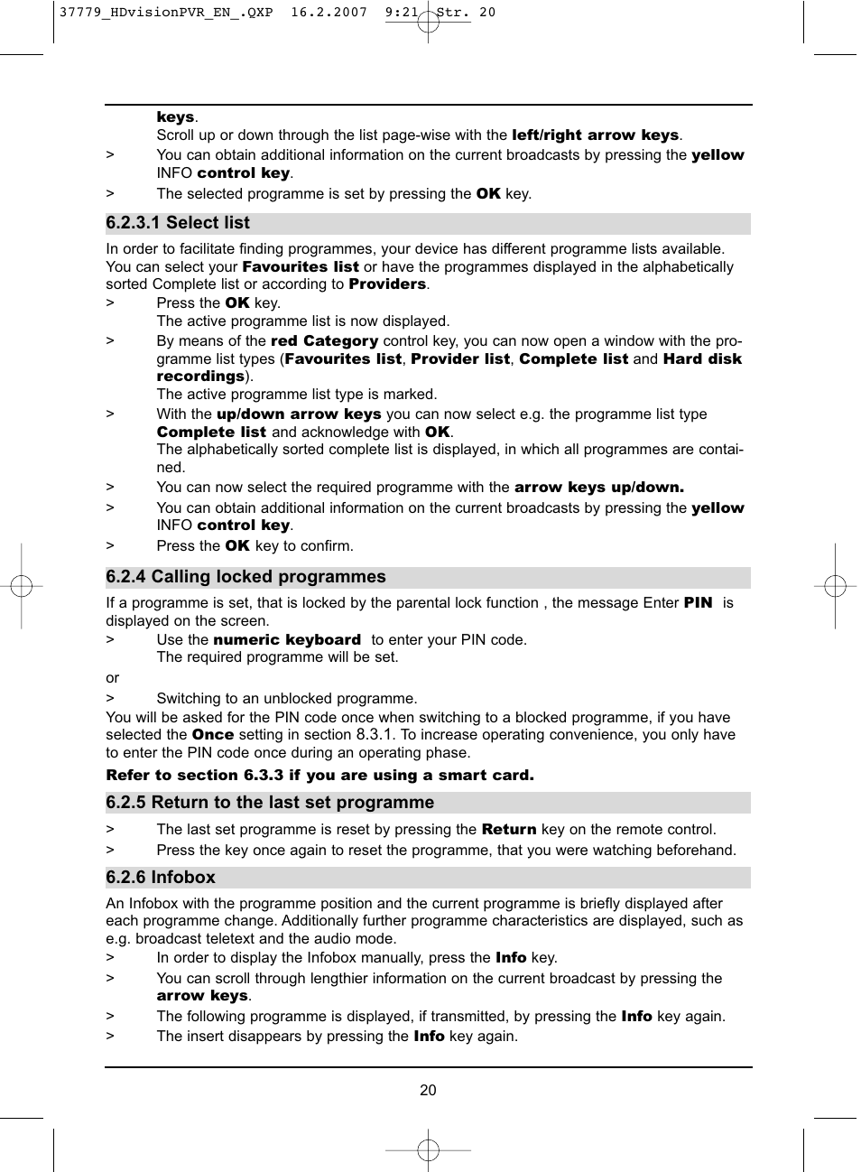 TechniSat HD-VISION 32 PVR User Manual | Page 20 / 72