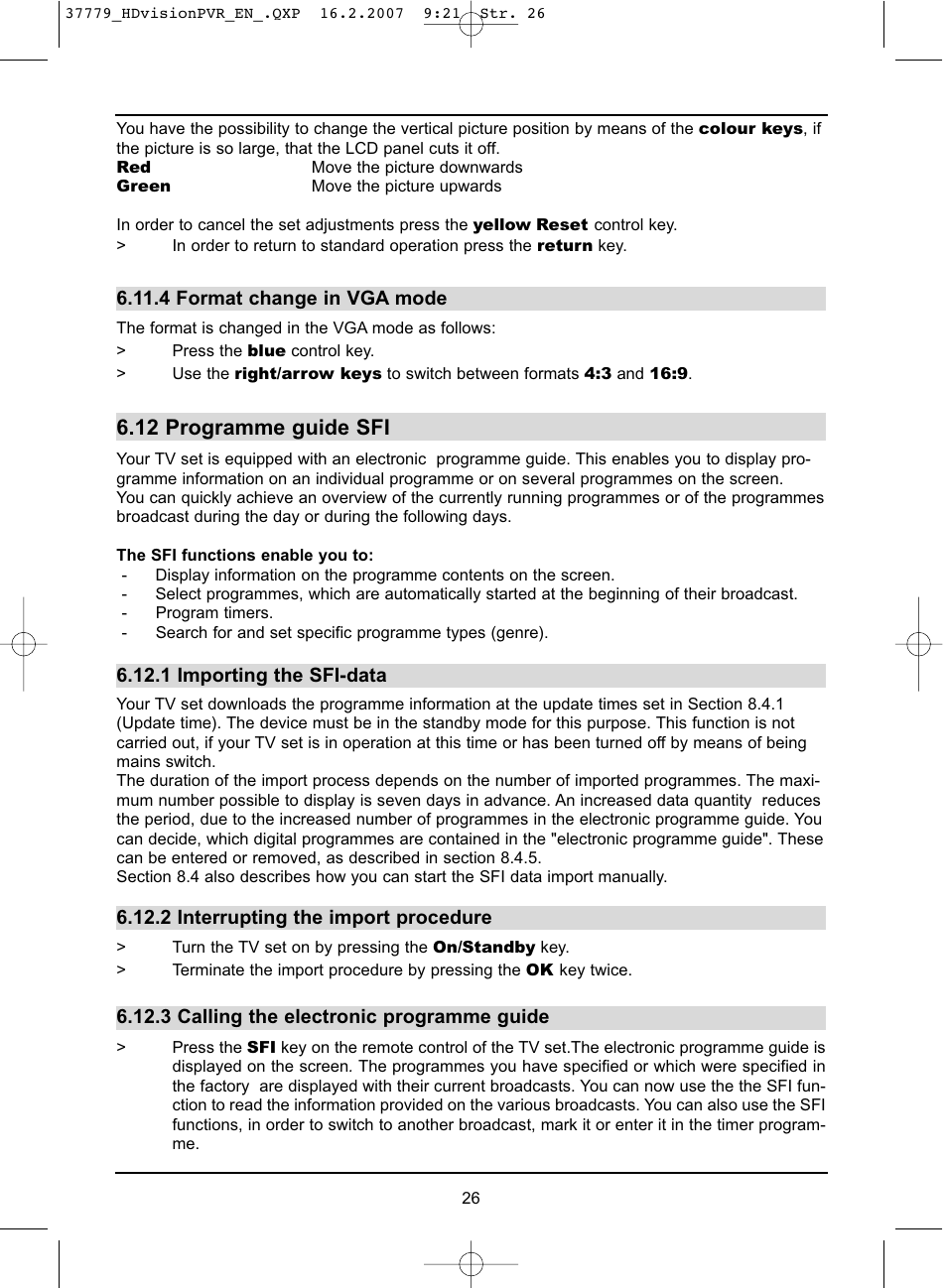 12 programme guide sfi | TechniSat HD-VISION 32 PVR User Manual | Page 26 / 72