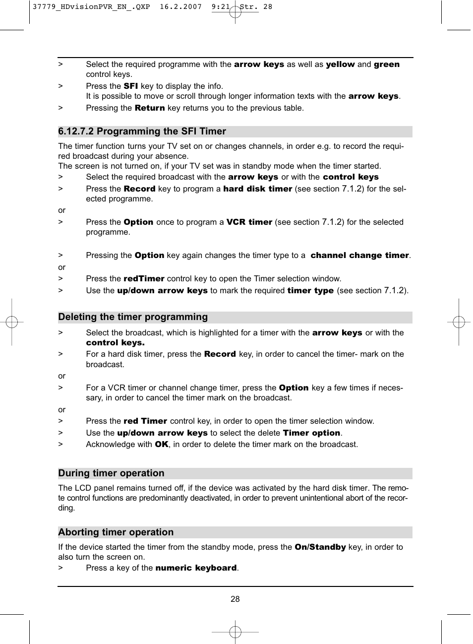 TechniSat HD-VISION 32 PVR User Manual | Page 28 / 72