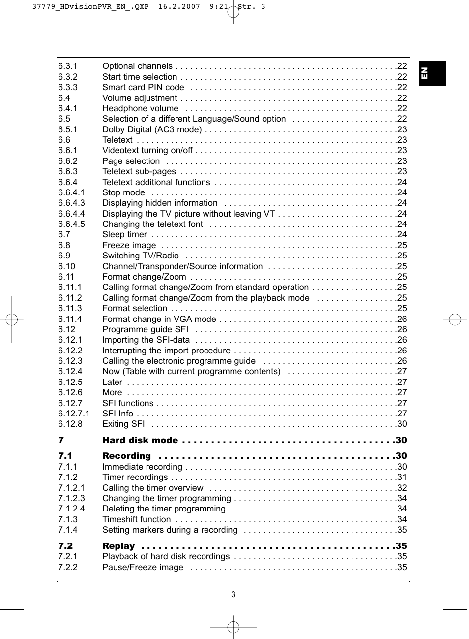 TechniSat HD-VISION 32 PVR User Manual | Page 3 / 72