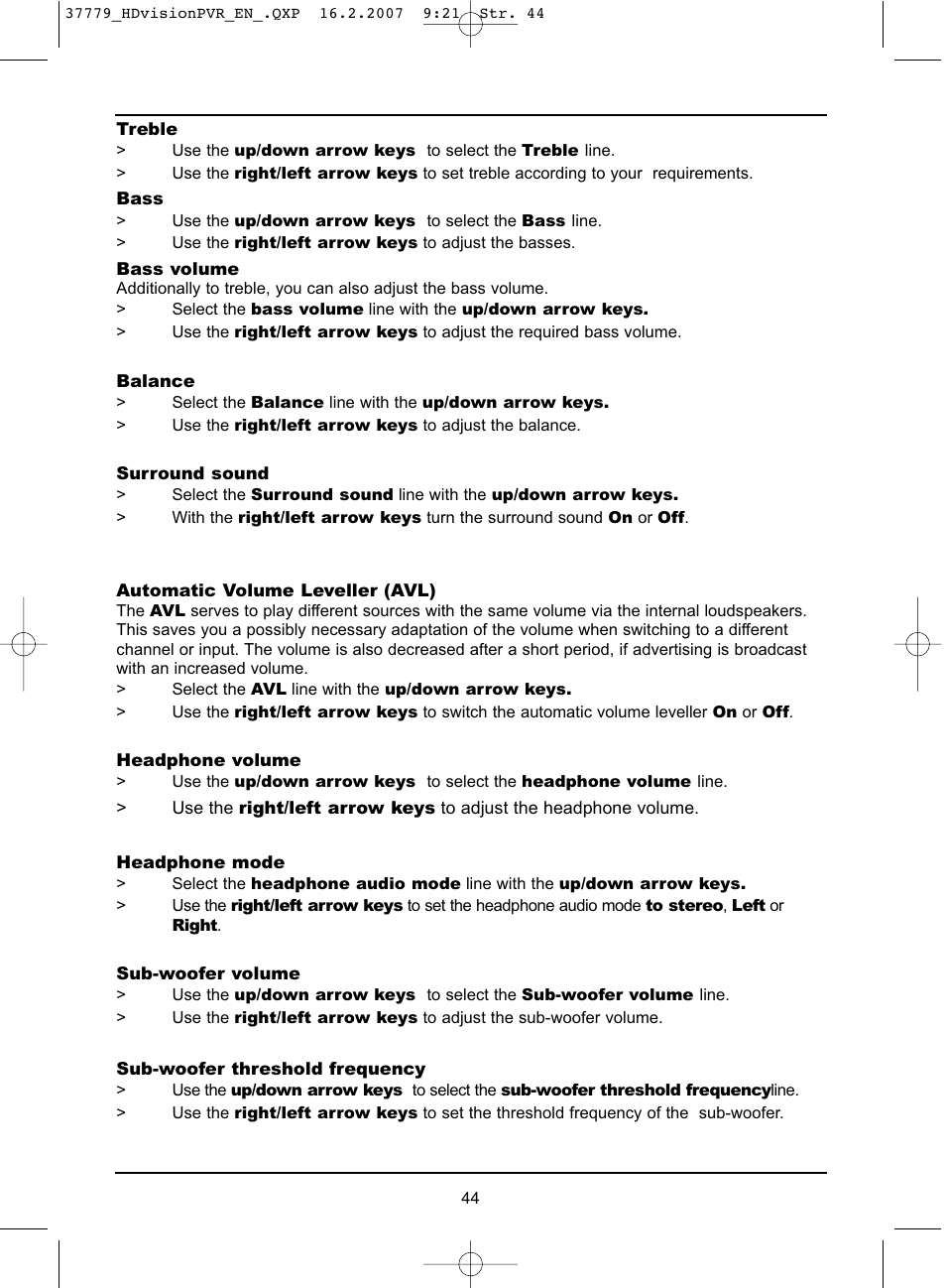 TechniSat HD-VISION 32 PVR User Manual | Page 44 / 72