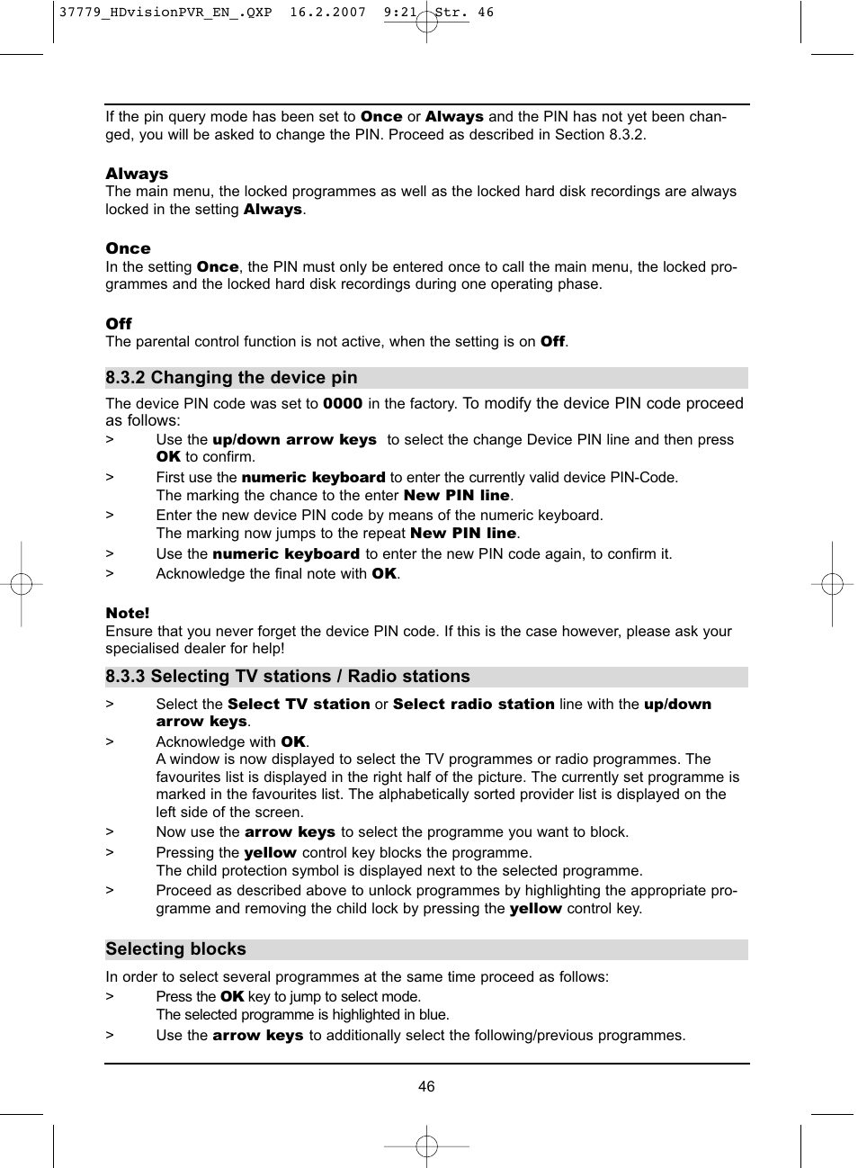 TechniSat HD-VISION 32 PVR User Manual | Page 46 / 72