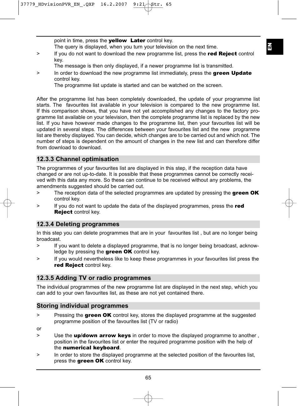 TechniSat HD-VISION 32 PVR User Manual | Page 65 / 72