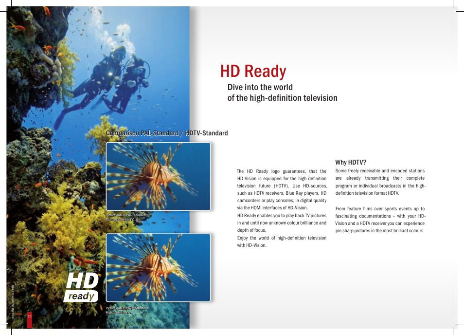 Hd ready, Comparison pal-standard / hdtv-standard, Why hdtv | TechniSat HD-Vision DVB-T User Manual | Page 10 / 48