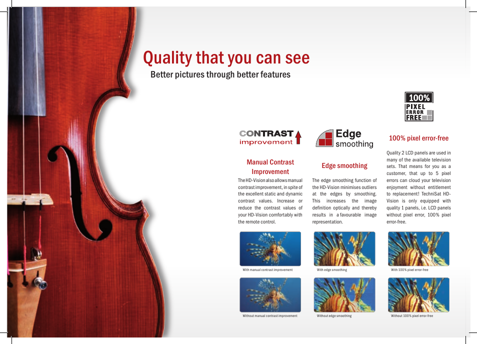 Quality that you can see, Better pictures through better features | TechniSat HD-Vision DVB-T User Manual | Page 18 / 48